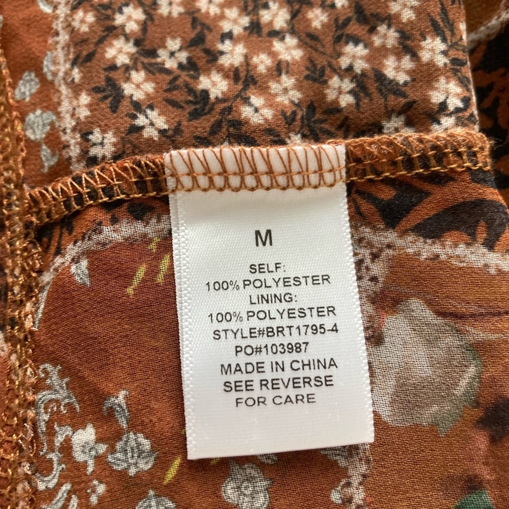 Chic Brown Women's Patchwork Blouse - image 4